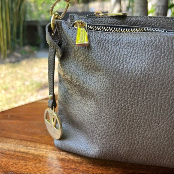 VALENTINA Vachetta Italian Small Leather Bag  Taupe Gold Hardware - Picture 2 of 15
